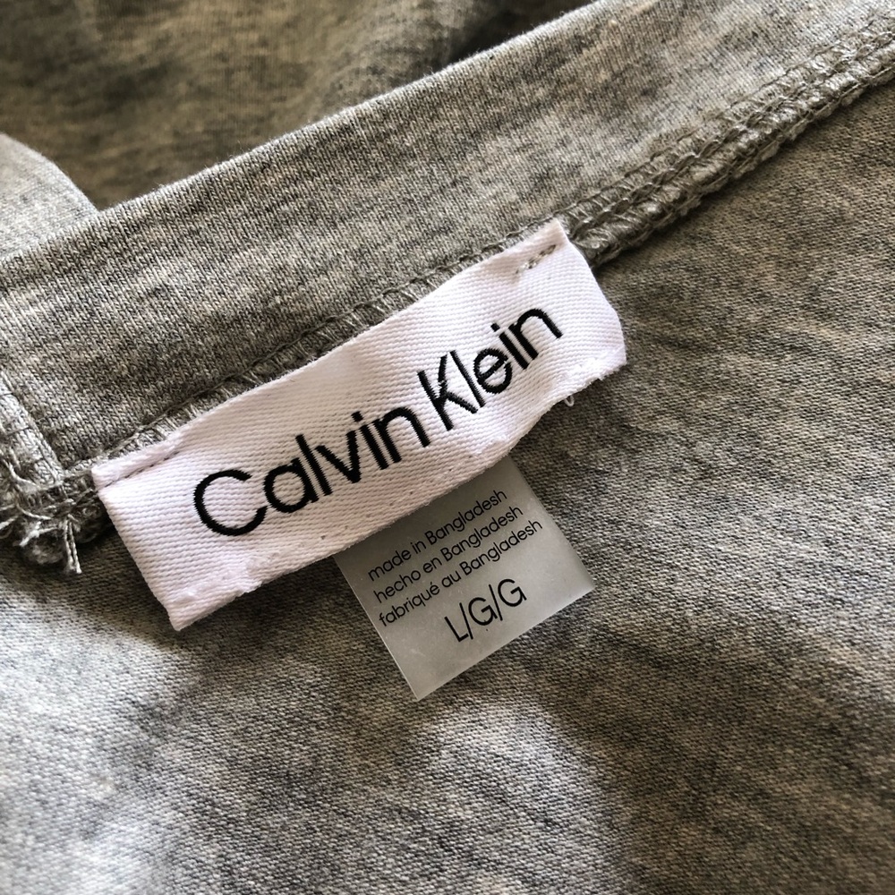 NWOT - Calvin Klein Gray Knit Jumpsuit w/Drawstring Elastic Waist - Picture 4 of 9